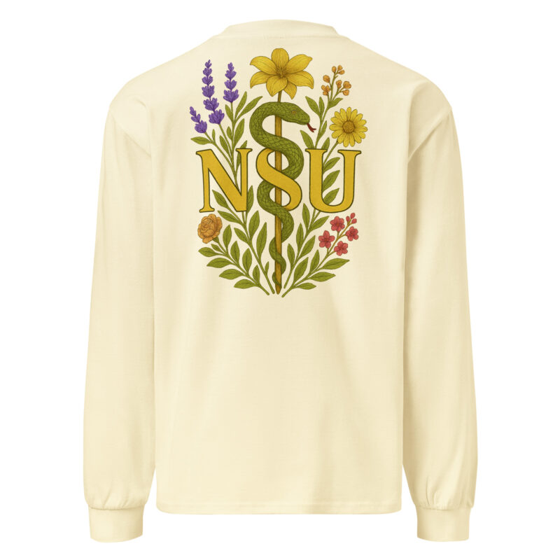 Flower Shark Premium Heavyweight Long Sleeve Shirt - Image 5
